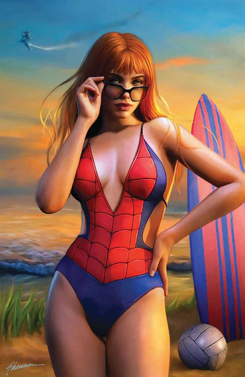 MARVEL SWIMSUIT SPECIAL: FRIENDS, FOES & RIVALS #1 SHANNON MAER EXCLUSIVE VIRGIN VARIANT