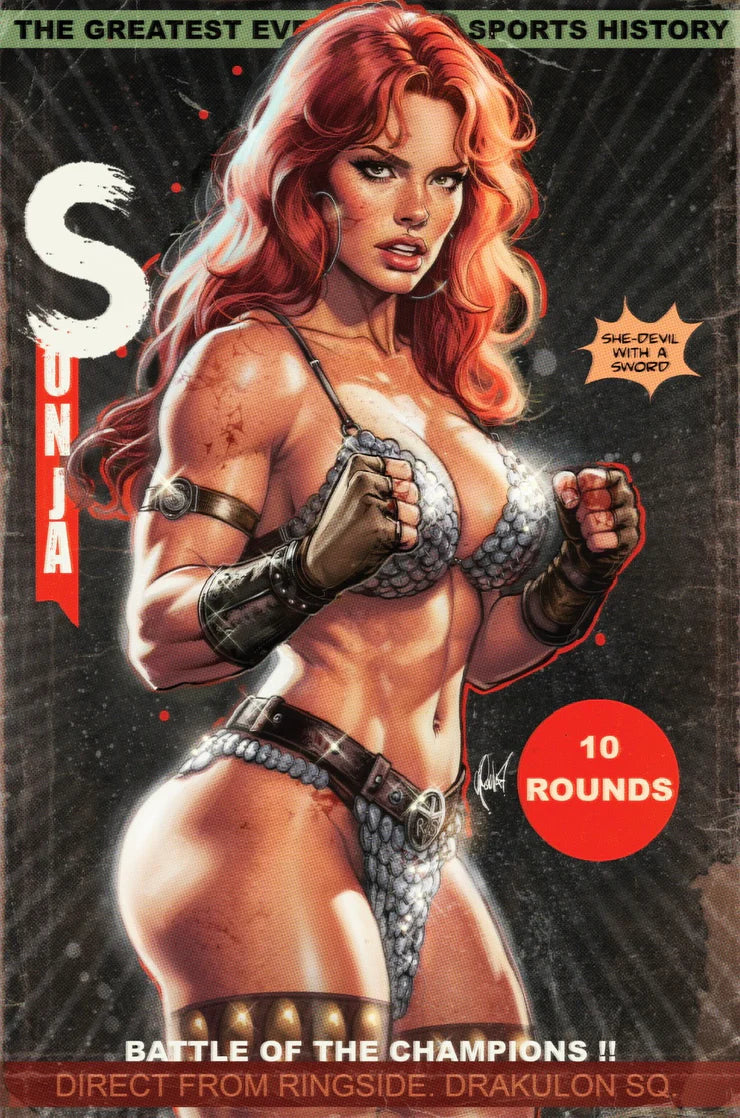 RED SONJA SHE DEVIL WITH A SWORD #1 CEDRIC POULAT '10 ROUNDS'