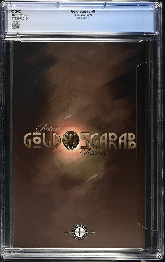 CGC 10 (GEM MINT) GOLD SCARAB #0 DAN QUINTANA BLACK AND WHITE WS EXCLUSIVE