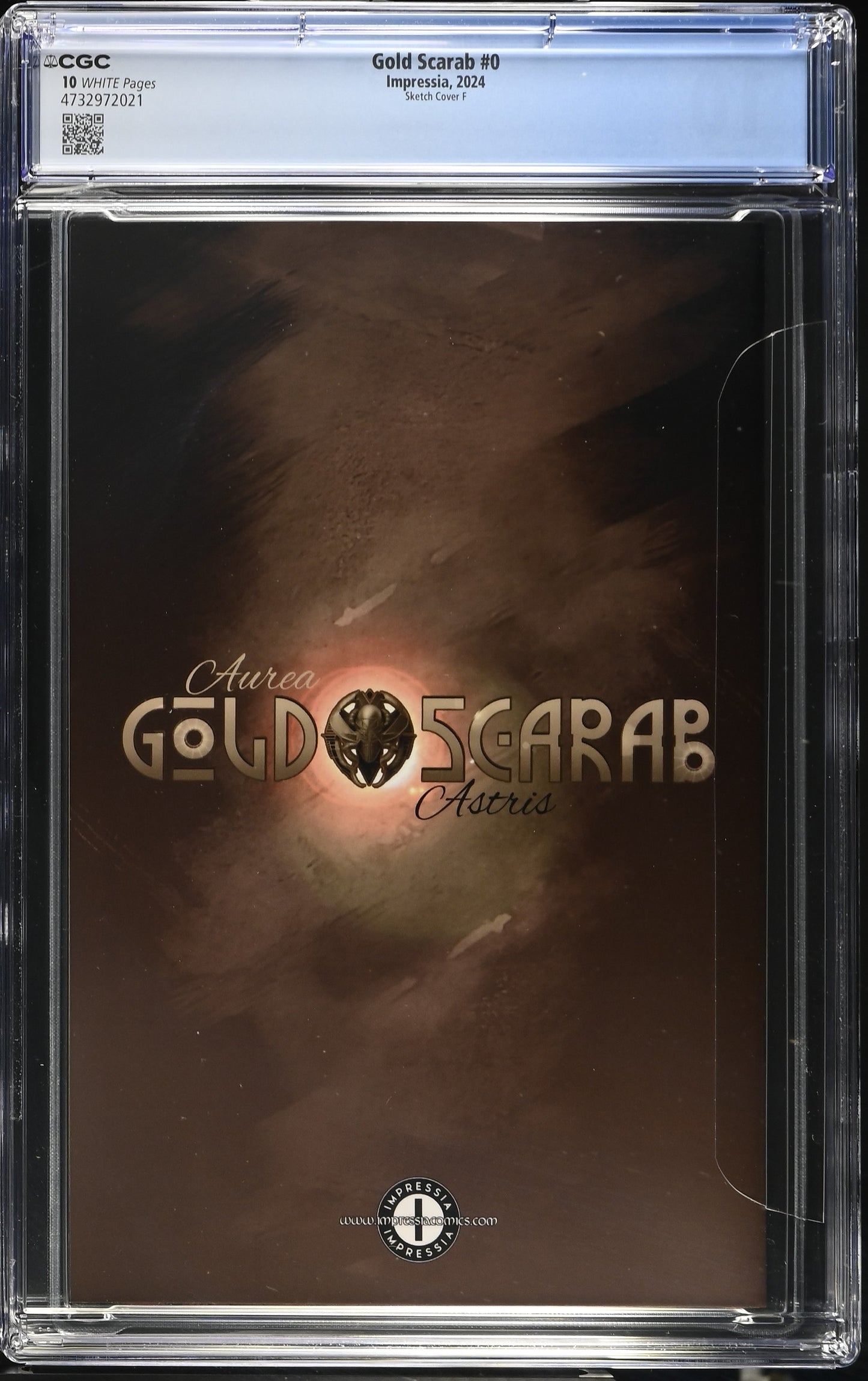 CGC 10 (GEM MINT) GOLD SCARAB #0 DAN QUINTANA BLACK AND WHITE WS EXCLUSIVE