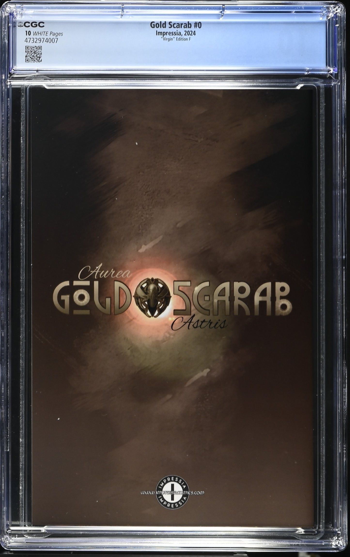 CGC 10.0 (GEM MINT) GOLD SCARAB #0 DAN QUINTANA VIRGIN EXCLUSIVE
