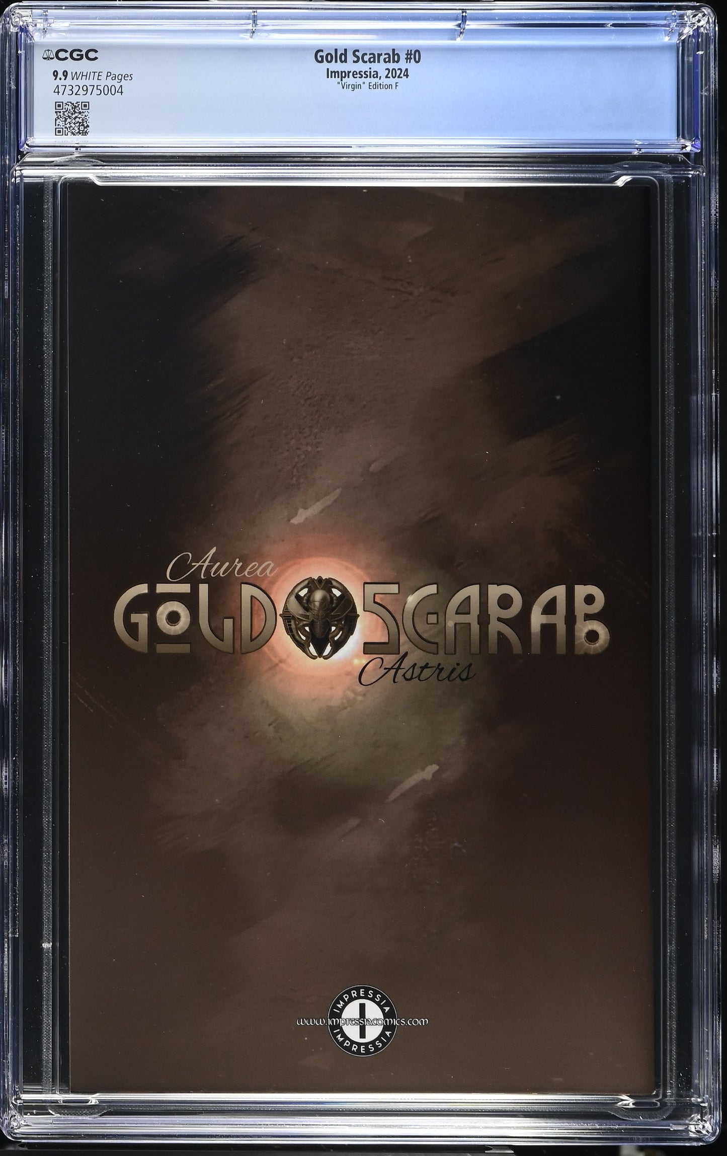CGC 9.9 (MINT) GOLD SCARAB #0 DAN QUINTANA VIRGIN EXCLUSIVE