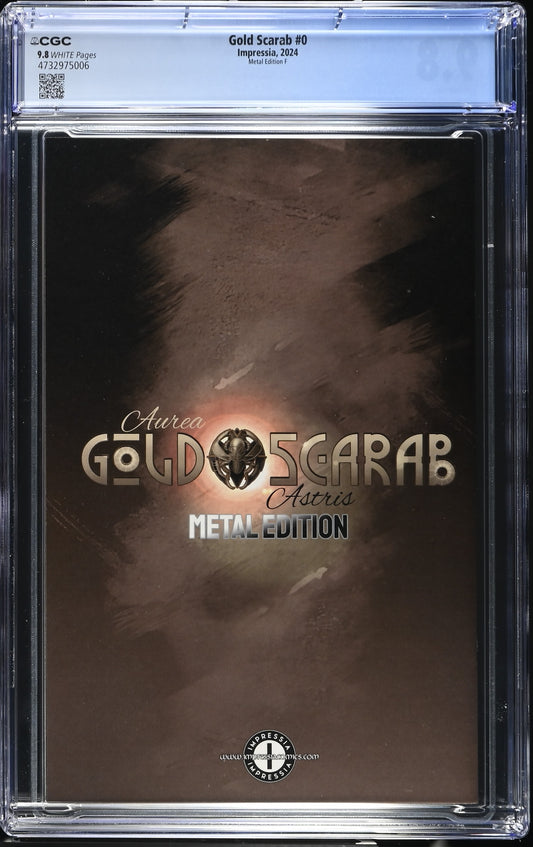 CGC 9.8 (NM/M) GOLD SCARAB #0 DAN QUINTANA VIRGIN EXCLUSIVE