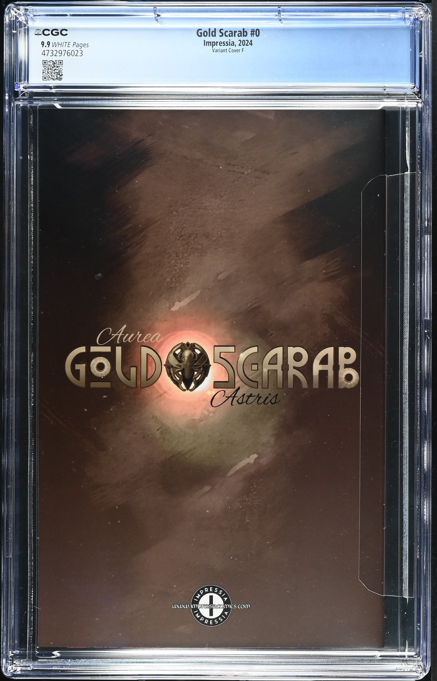 CGC 9.9 (NM/M) GOLD SCARAB #0 DAN QUINTANA TRADE DRESS EXCLUSIVE