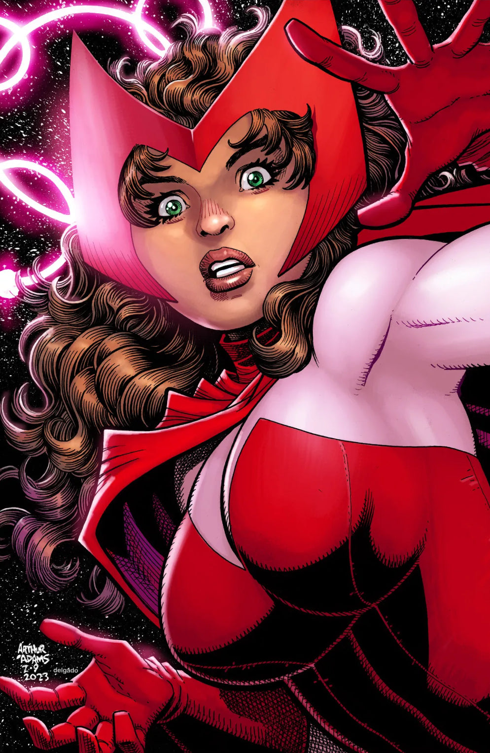 SCARLET WITCH & QUICKSILVER #1 ART ADAMS EXCLUSIVE FRAME & VIRGIN SET