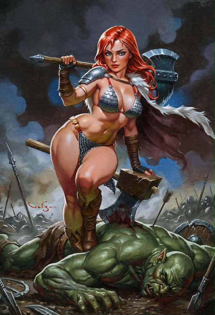 RED SONJA SHE-DEVIL SWORD #4 VALENZUELA VIRGIN EXCLUSIVE