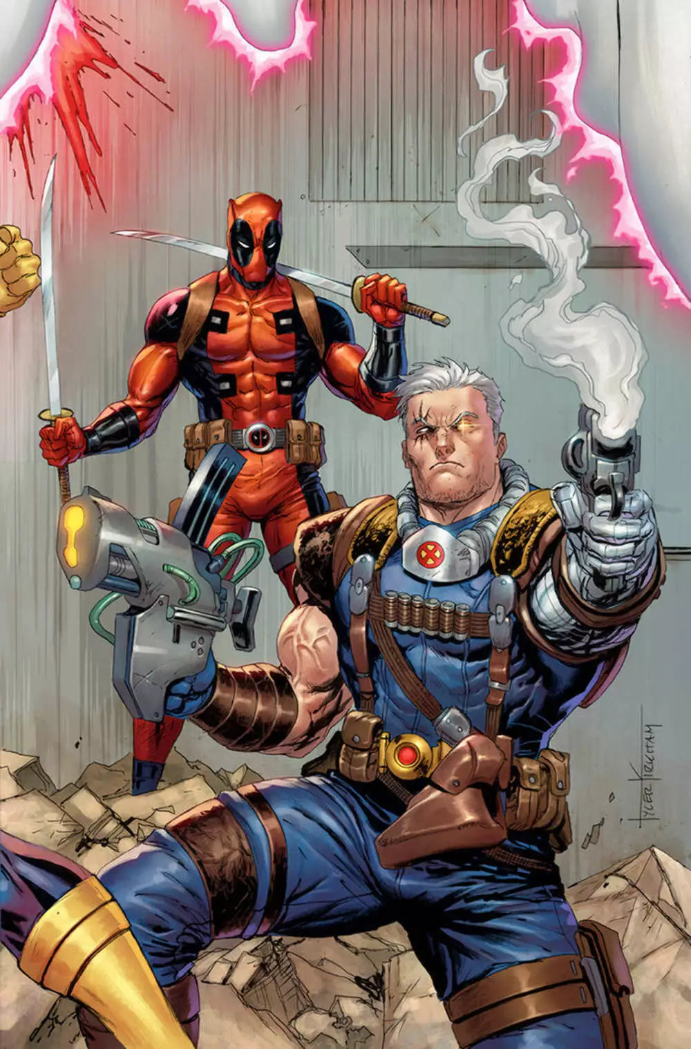 CABLE: LOVE AND CHROME #1 TYLER KIRKHAM CON EXCLUSIVE VIRGIN VARIANT DEADPOOL
