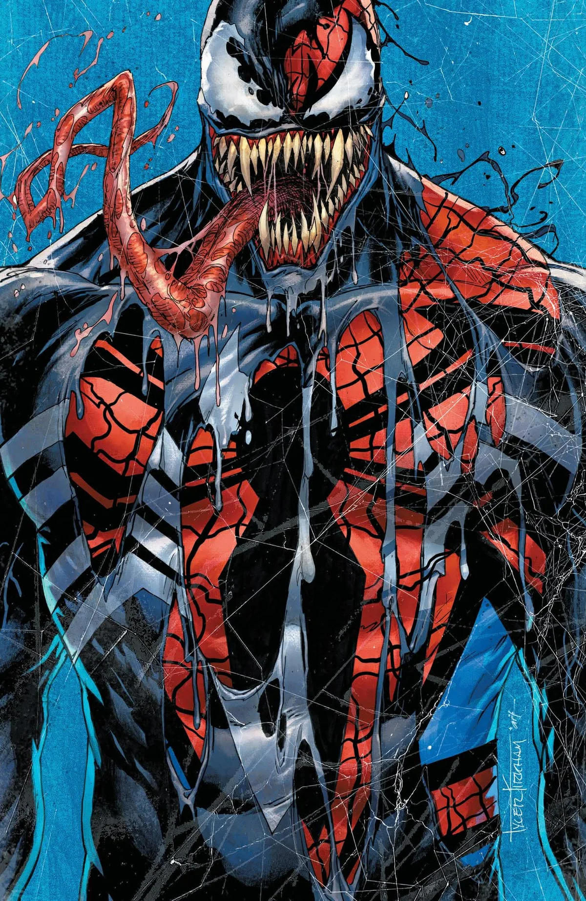 WEB OF VENOM #1 TYLER KIRKHAM EXCLUSIVE BLUE VIRGIN VARIANT