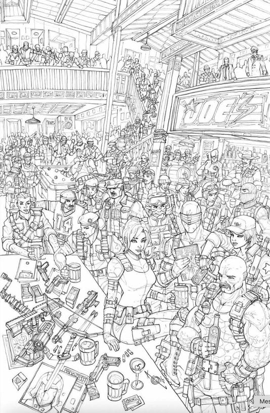 GI JOE A REAL AMERICAN HERO #321 ALAN QUAH EXCLUSIVE VIRGIN B&W INKS