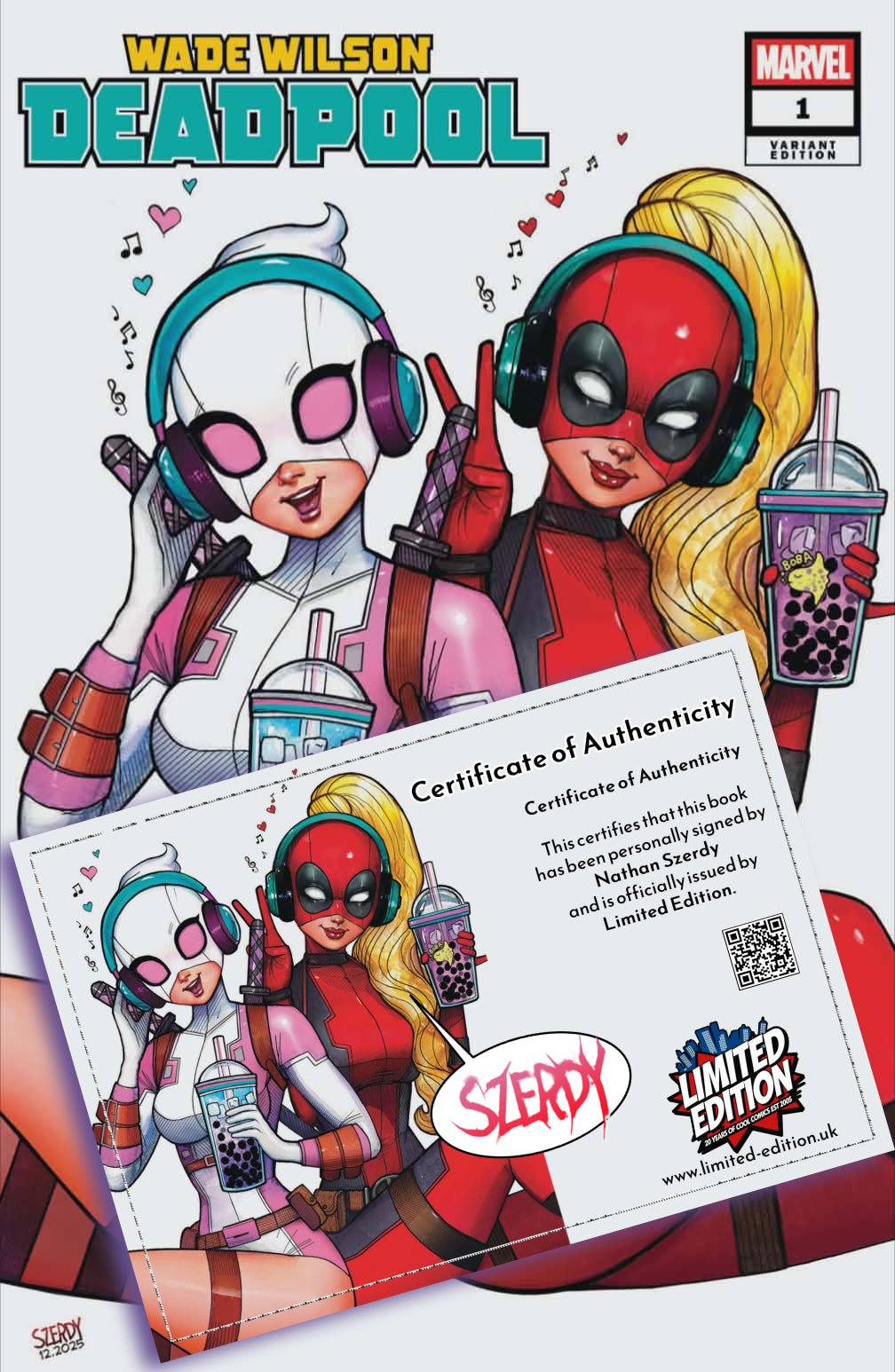 WADE WILSON: DEADPOOL #1 NATHAM SZERDY TRADE DRESS SIGNED