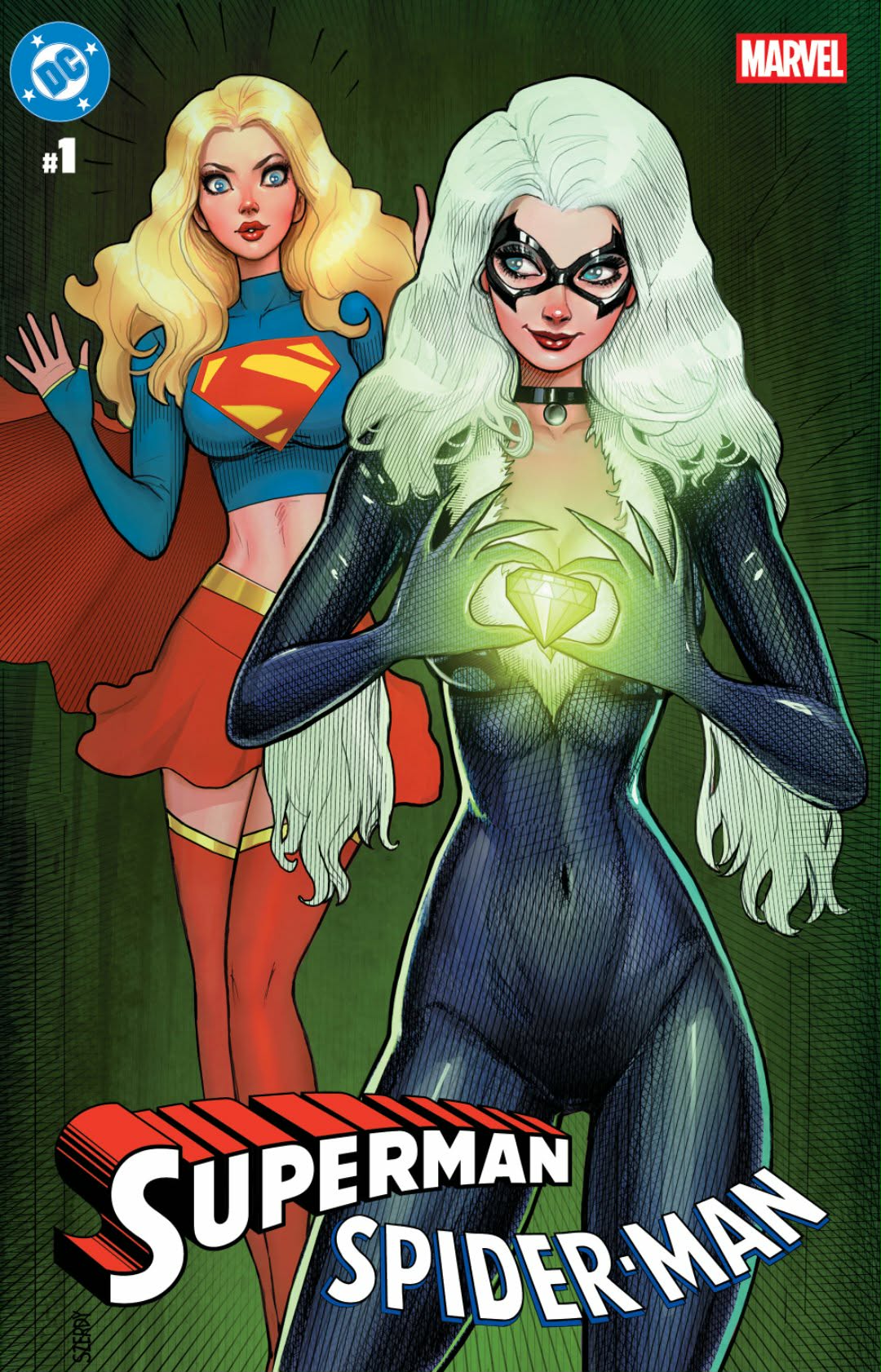 DC MARVEL SUPERMAN SPIDER-MAN #1 ALPHA SZERDY TRADE DRESS FOIL
