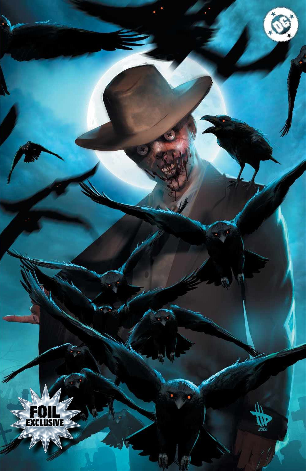 ABSOLUTE BATMAN #19 DAVE WILKINS ALPHA BLUE FOIL EXCLUSIVE