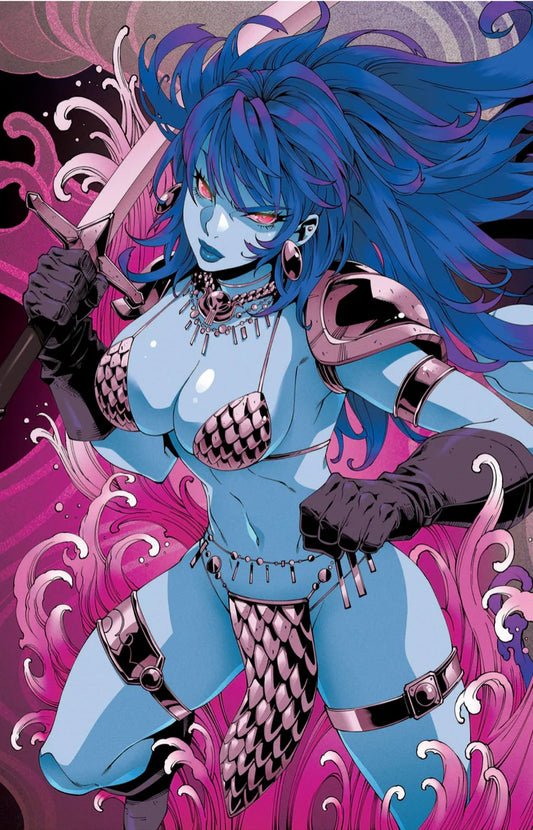 RED SONJA SHE-DEVIL WITH A SWORD #2 GODTAIL VIRGIN NEON GLOW