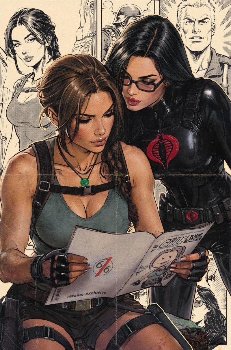 GI JOE: A REAL AMERICAN HERO / TOMB RAIDER #2 CEDRIC POULAT FOIL