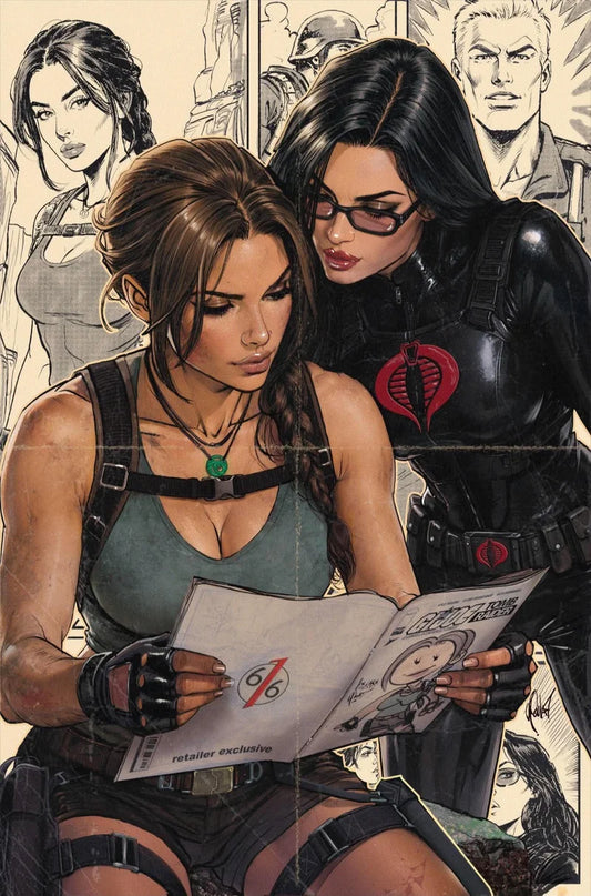GI JOE: A REAL AMERICAN HERO / TOMB RAIDER #2 CEDRIC POULAT FOIL