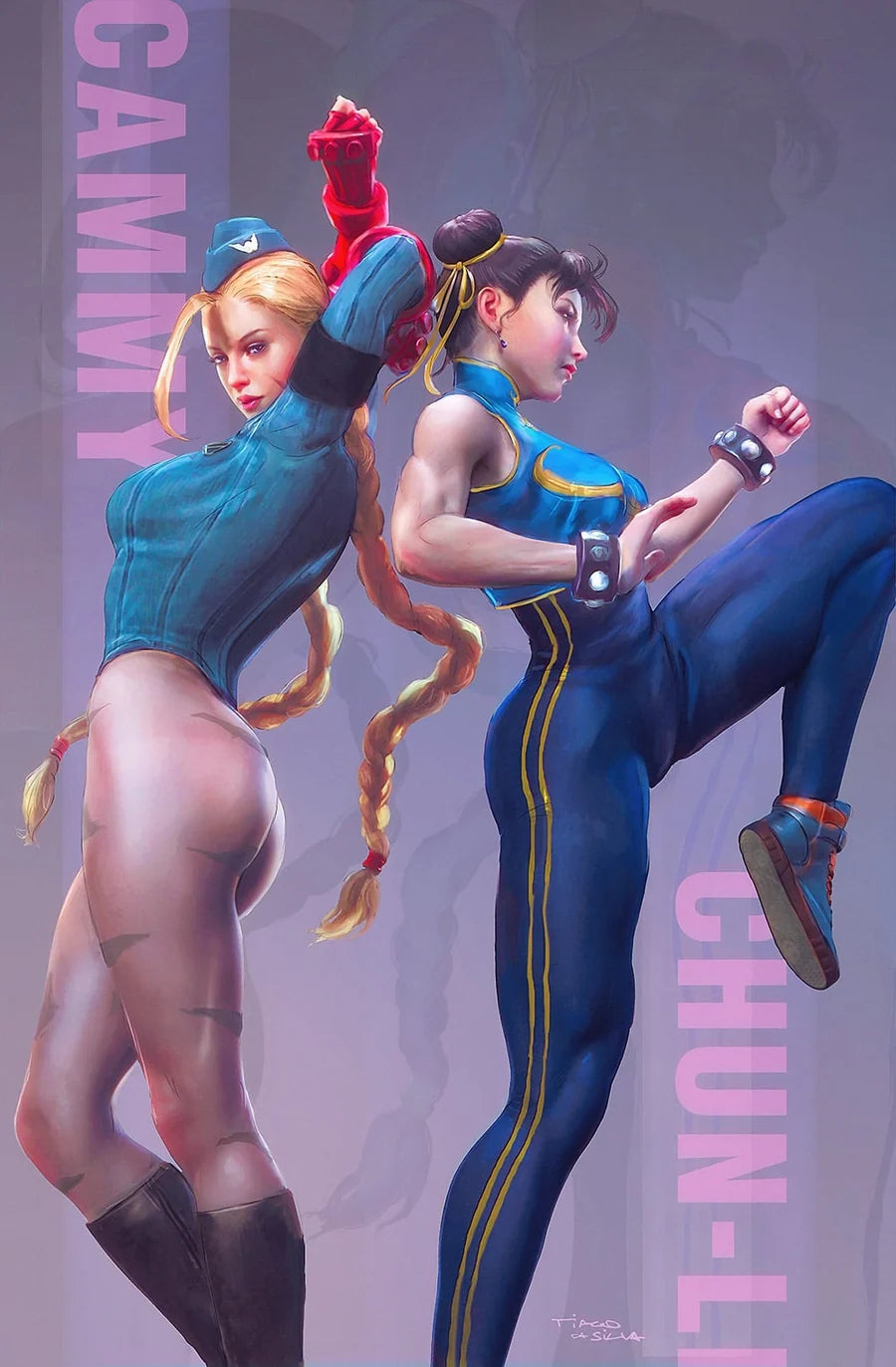 STREET FIGHTER MASTERS CAMMY VS CHUN-LI #1 TIAGO DA SILVA VIRGIN PURPLE