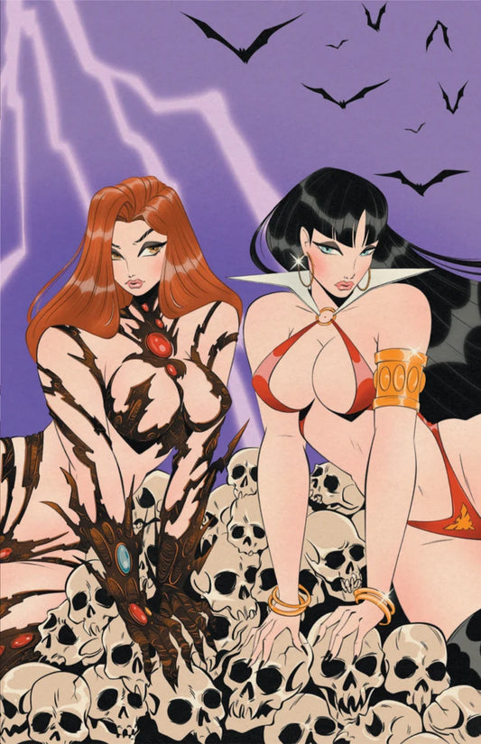 VAMPIRELLA WITCHBLADE 1 BLOODKNOTCOLLECTIVE RARE PURPLE VIRGIN