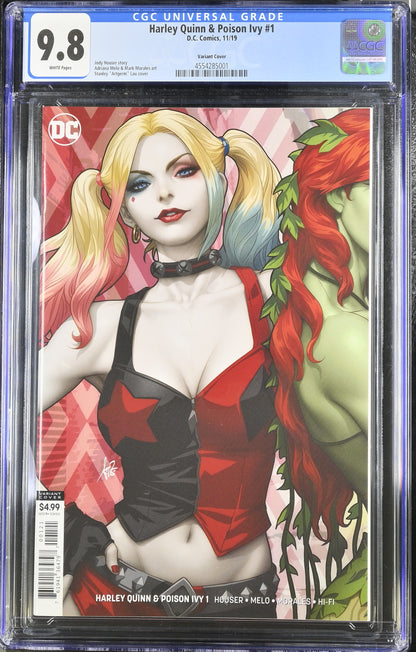 CGC 9.8 SET OF HARLEY QUINN POISON IVY #1 ARTGERM