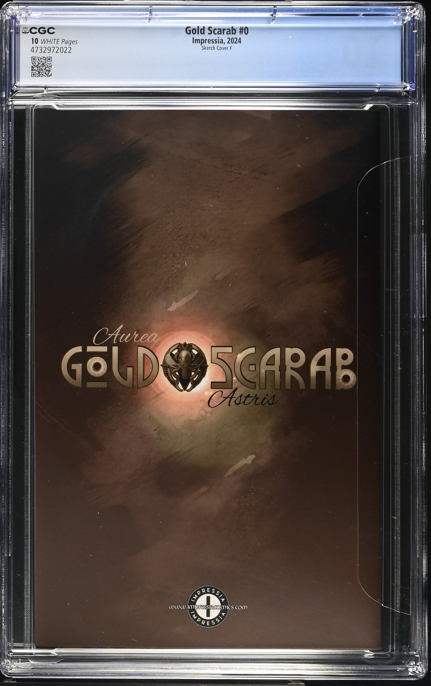 CGC 10 (GEM MINT) GOLD SCARAB #0 DAN QUINTANA BLACK AND WHITE WS EXCLUSIVE