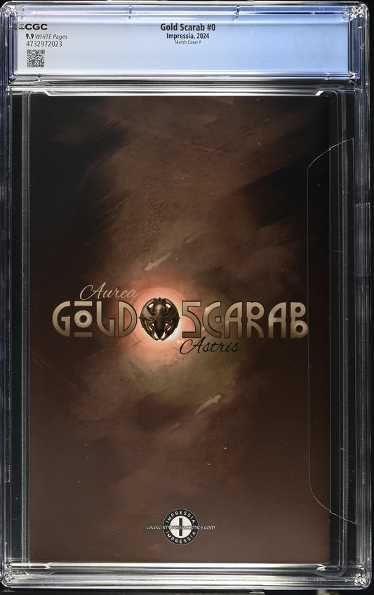 CGC 9.9 (MINT) GOLD SCARAB #0 DAN QUINTANA BLACK AND WHITE WS EXCLUSIVE