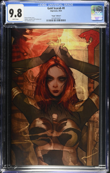 CGC 9.8 (NM/M) GOLD SCARAB #0 DAN QUINTANA VIRGIN EXCLUSIVE