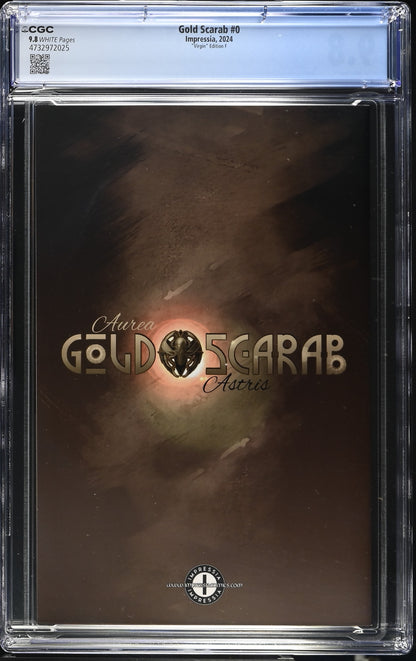 CGC 9.8 (NM/M) GOLD SCARAB #0 DAN QUINTANA VIRGIN EXCLUSIVE