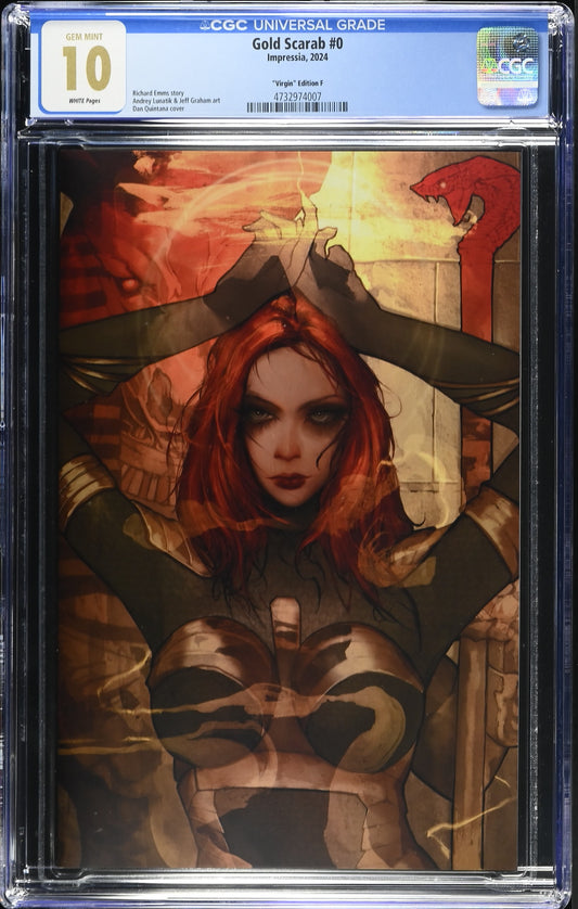 CGC 10.0 (GEM MINT) GOLD SCARAB #0 DAN QUINTANA VIRGIN EXCLUSIVE