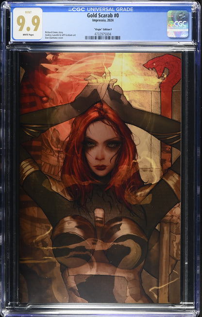 CGC 9.9 (MINT) GOLD SCARAB #0 DAN QUINTANA VIRGIN EXCLUSIVE