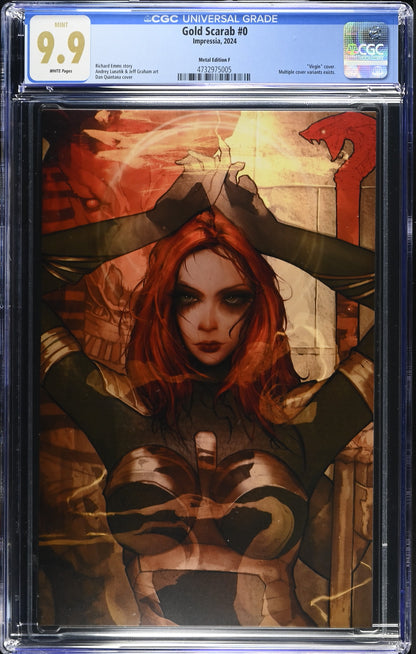 CGC 9.9 (MINT) GOLD SCARAB #0 DAN QUINTANA VIRGIN EXCLUSIVE