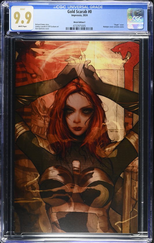 CGC 9.9 (MINT) GOLD SCARAB #0 DAN QUINTANA VIRGIN EXCLUSIVE