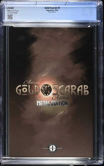 CGC 9.8 (NM/M) GOLD SCARAB #0 DAN QUINTANA VIRGIN EXCLUSIVE