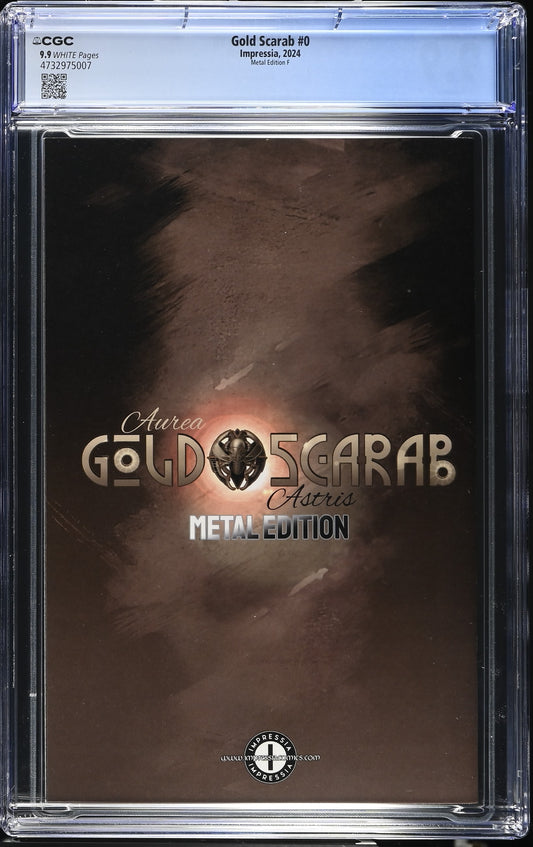 CGC 9.9 (MINT) GOLD SCARAB #0 DAN QUINTANA UV TREATMENT METAL EXCLUSIVE