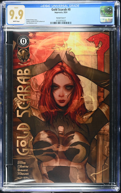 CGC 9.9 (MINT) GOLD SCARAB #0 DAN QUINTANA TRADE DRESS EXCLUSIVE