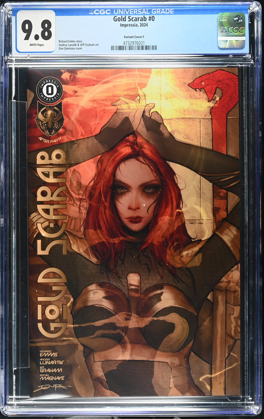 CGC 9.8 (NM/M) GOLD SCARAB #0 DAN QUINTANA TRADE DRESS EXCLUSIVE