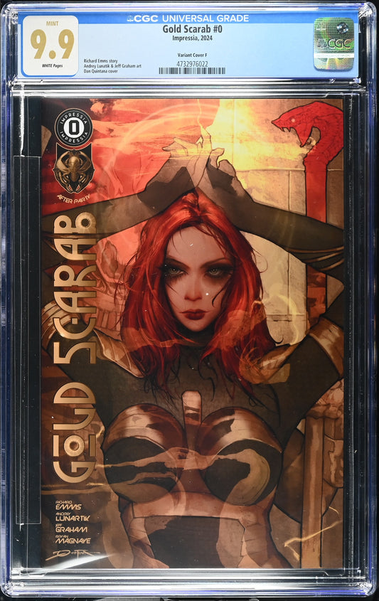 CGC 9.9 (MINT) GOLD SCARAB #0 DAN QUINTANA TRADE DRESS EXCLUSIVE
