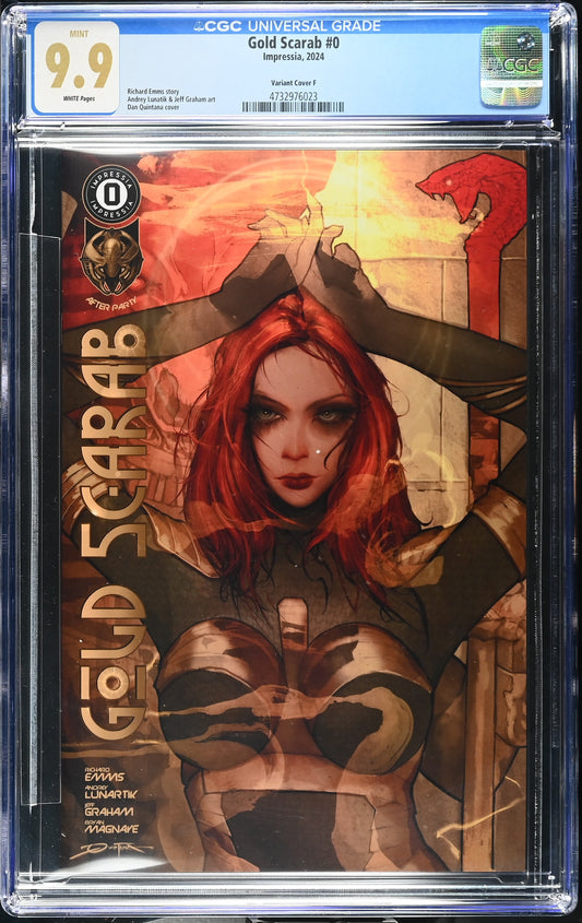 CGC 9.9 (NM/M) GOLD SCARAB #0 DAN QUINTANA TRADE DRESS EXCLUSIVE