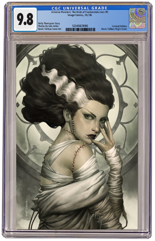 [CGC GRADED 9.8] UNIVERSAL MONSTERS BRIDE/FRANKENSTEIN LIVES #1 KEVIN TOLIBAO EXCLUISVE COVER