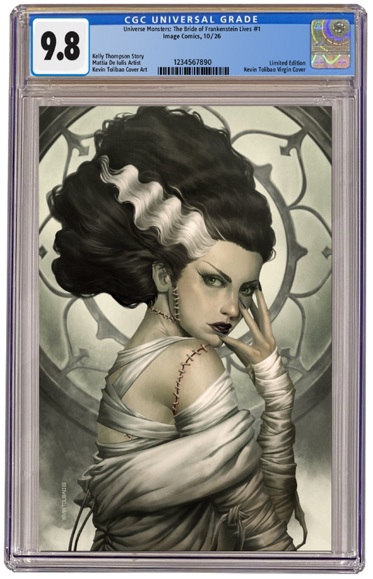 [CGC GRADED 9.8] UNIVERSAL MONSTERS BRIDE/FRANKENSTEIN LIVES #1 KEVIN TOLIBAO EXCLUISVE COVER