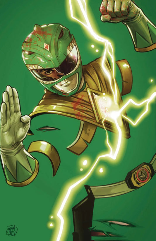 POWER RANGERS GREEN #1 FRANCESCO TOMASELLI 616 COMICS BATTLE DAMAGED
