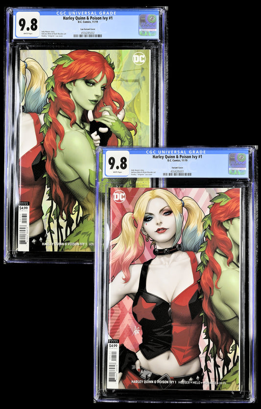 CGC 9.8 SET OF HARLEY QUINN POISON IVY #1 ARTGERM