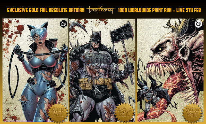 ABSOLUTE BATMAN SET OF GOLD COVERS (#13/#14/#15) TYLER KIRKHAM